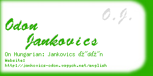odon jankovics business card